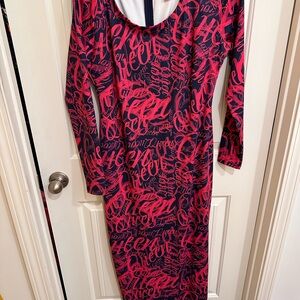 Stylish Pink and Black Women's Dress